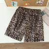 Sommer-Strandshorts für Herren in Übergröße, elastische Taille, Leopardenmuster, lässige Shorts für den Sommer