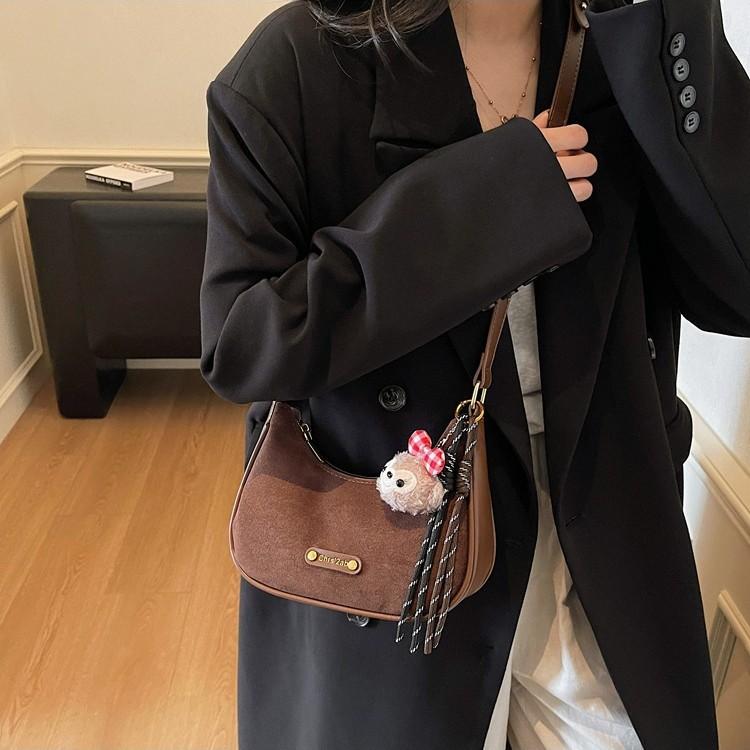 Premium sense niche bag women's autumn and winter matte retro shoulder messenger bag dumpling bag