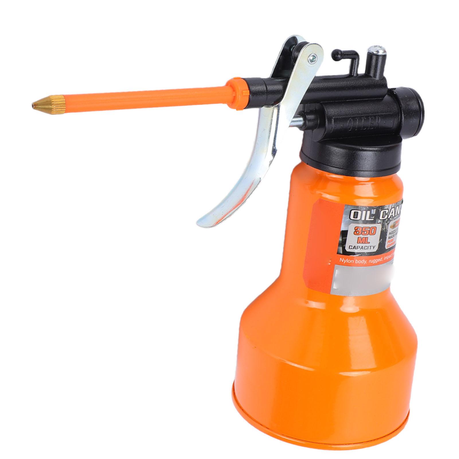 High Pressure Feed Oil Can with Straight Spout 350ml Manual Lubrication Oiler for Auto Maintenance