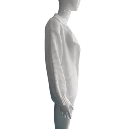 Women Suit Coat Suit Lapel Long Sleeve Solid Color Knitting Coat with