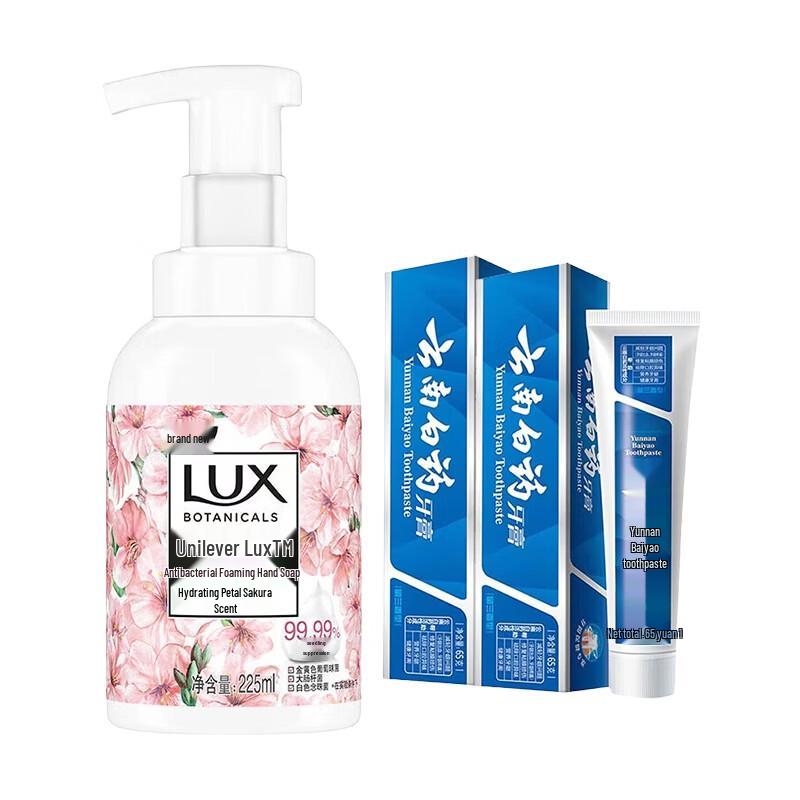 

Набор: Пена для мытья рук «Вишневый цвет» Lux и Зубная паста «Мята»