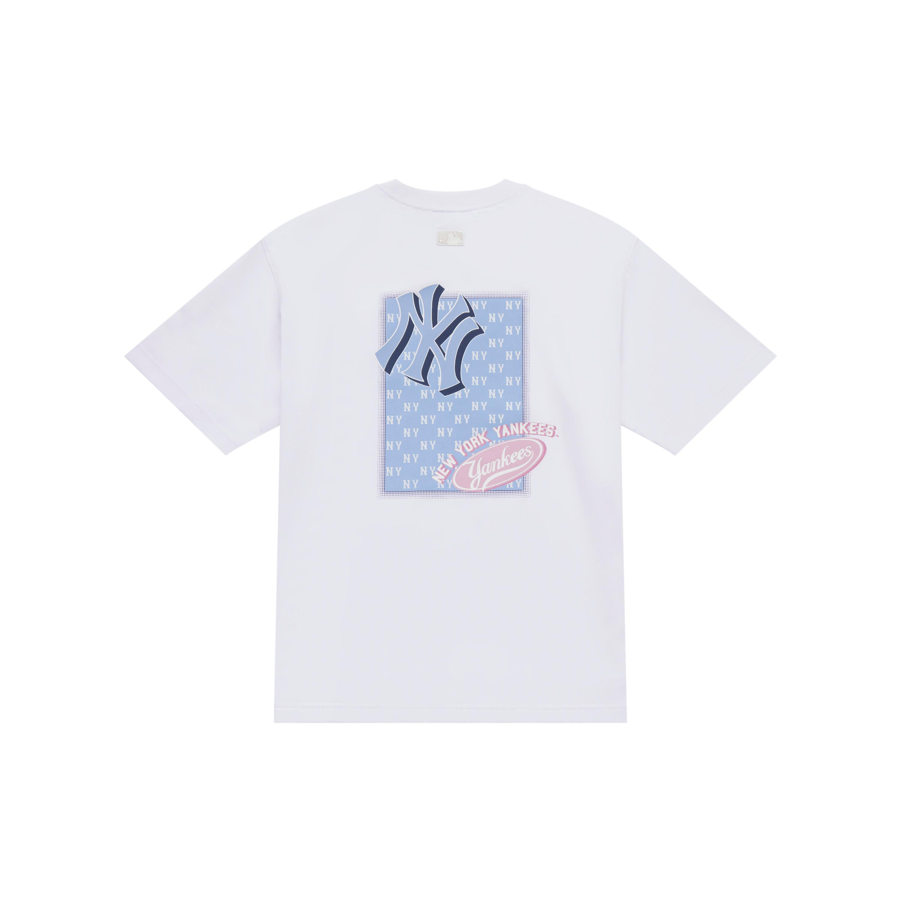 MLB MONOGRAM SS25 T Shirt Unisex Ecru 3ATSM2153-50WHS XL