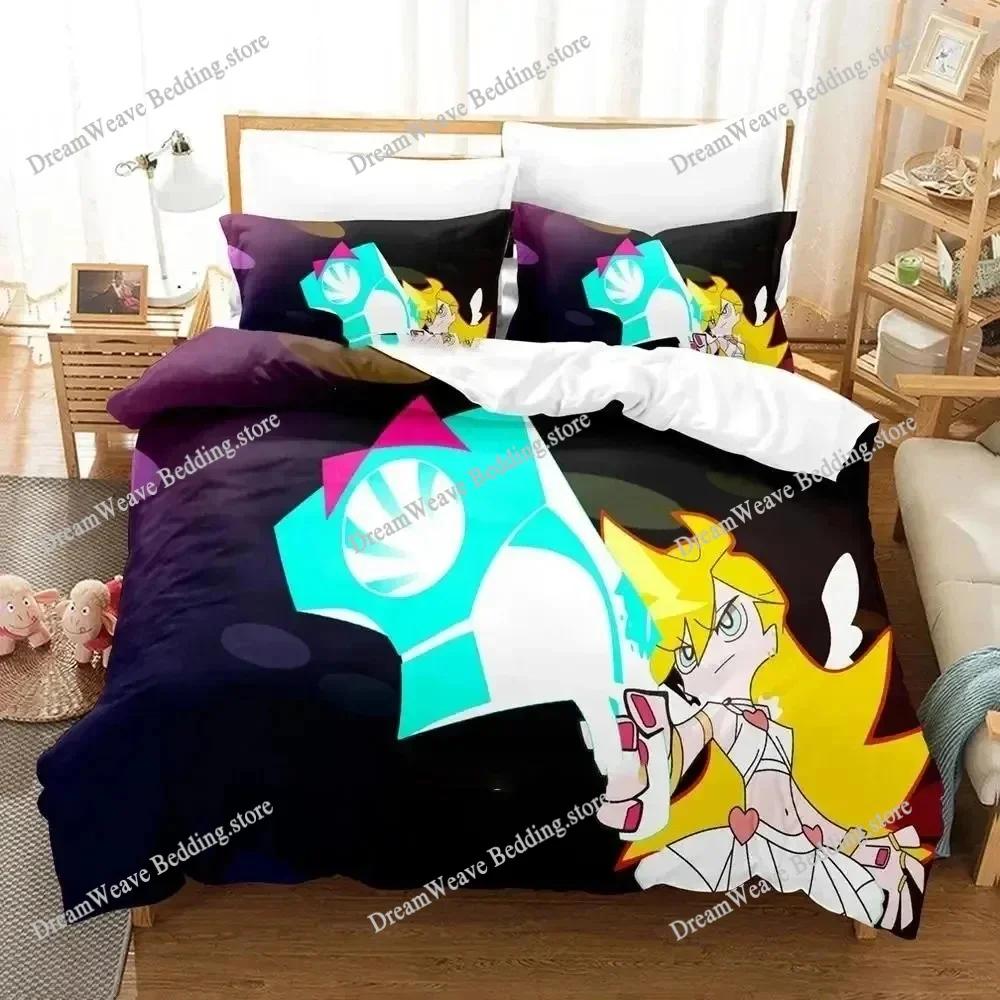 Panty & Stocking with Garterbelt Cartoon Poster Sheets Quilt Covers Bedding Dormitory Sheets Bedding Set Soft Warm Bedding Set74