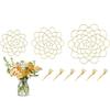 3Pcs Stainless Steel Spiral Stem Holder with Clip Vase Insert Flower Arranger