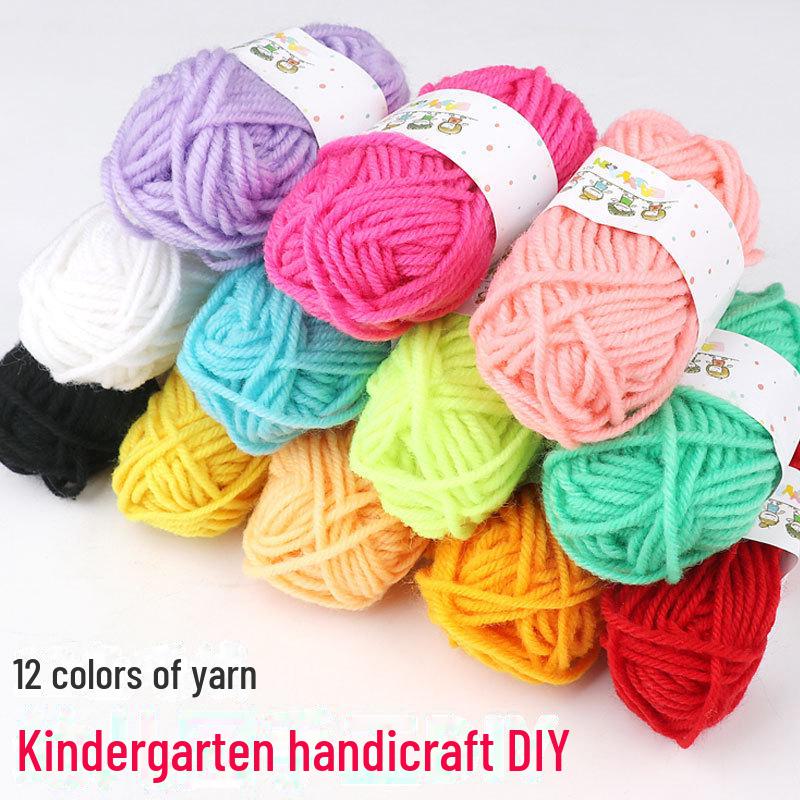 

12-Color Yarn Balls Kit for Kids Art & DIY Projects