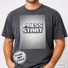 Press Start Shirt, Pixel Art Retro Gaming Tee, Comfort Colors 1717 T Shirt