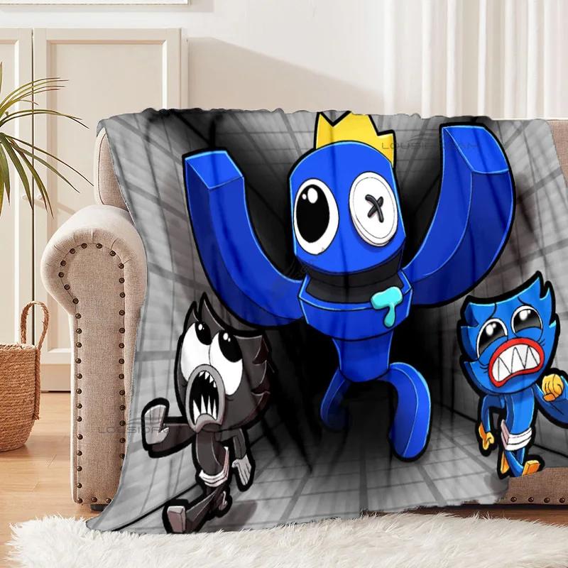 Popular Cartoon Rainbow Game Patterns Blanket Fashion Flannel Blanket Cosy Lazy Couch Cover Blanket Super Soft Sheet Mattresses