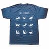 Cat-culus Funny Math Cat Graphic T Shirts Men Women Pure Cotton Humor Streetwear Tee Shirt Short Sleeve Unisex Loose Clothing