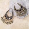 Creative Vintage Vacation Beach Earrings Moon Diamond Fringed Earrings Minority Earrings