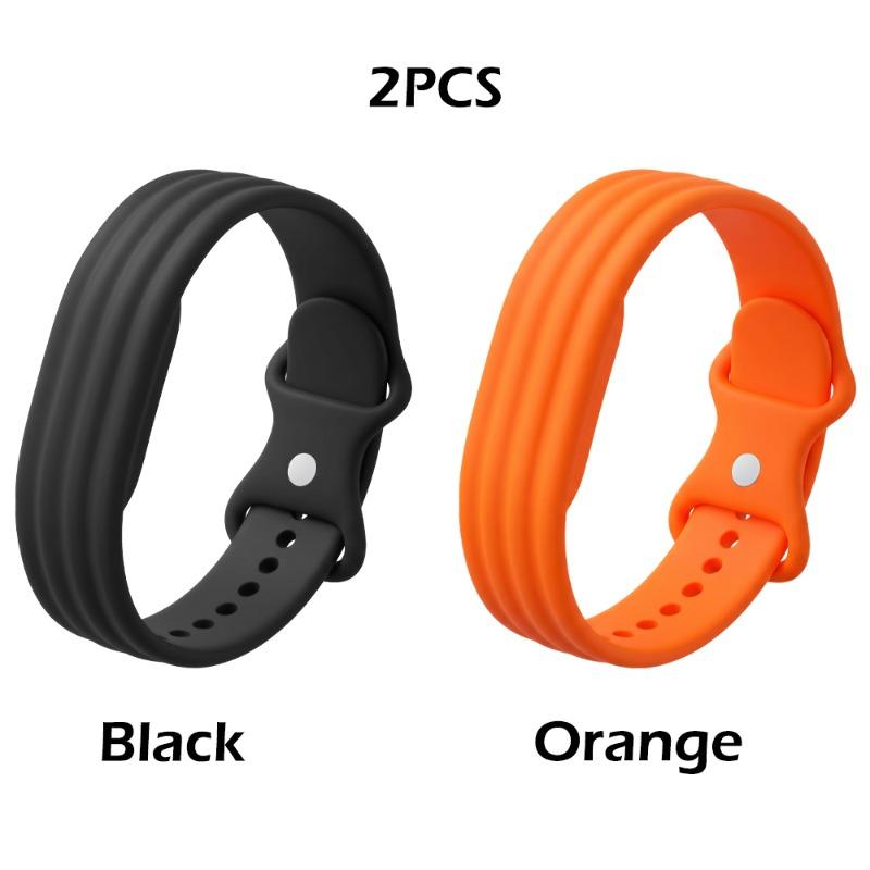 2pcs Style Silicone Strap for Google Fitbit Air Waterproof Durable Sport Band Soft Skin-Friendly Watch Wristband