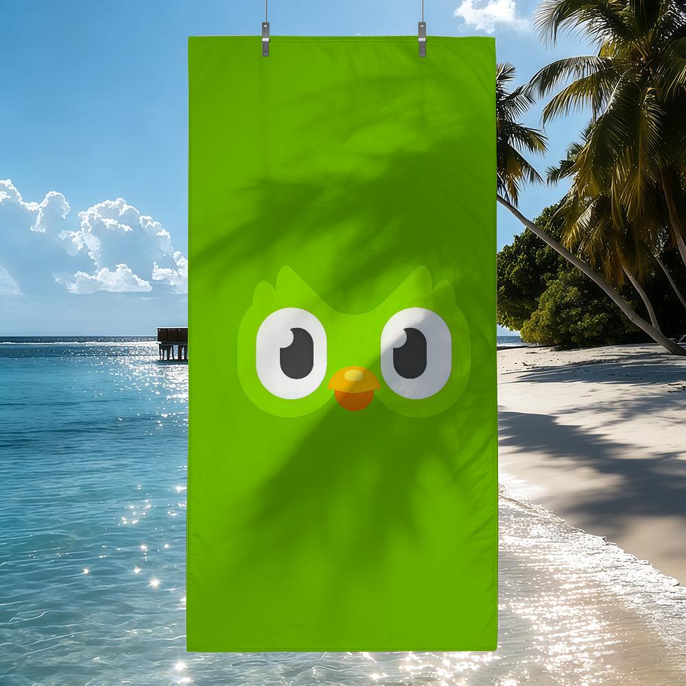 Cartoon D-Duolingo Towel Drying Bath Towel Applicable To Light Swimming Camping Yoga Beach Out