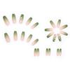 Artificial Nails Wear Nails Green Diamond Aurora Gradient Natural Fake Nails