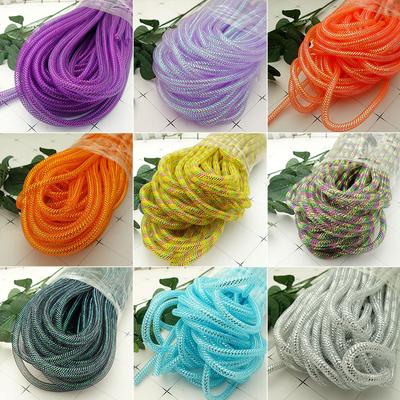 Corda a Tubo in Rete Colorata da 10M 4/8Mm Tubo Tubolare in Crinolina a Rete Gonna per Abito da Sposa Abbigliamento Rete Braccialetto Fai da Te Creazione Gioielli Regalo