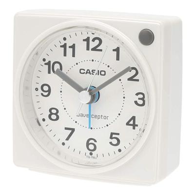 Alarm Table with Clock, Radio-Controlled, Clock, White, Analog, Small, Light, TQ-750J-7JF