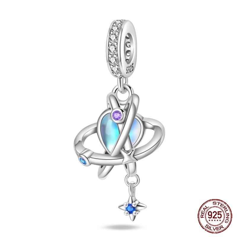 New Copper Fashion Glowing Space Astronaut Spaceship Charms Beads Fit Brand Original Bracelet Diy Jewelry Gift