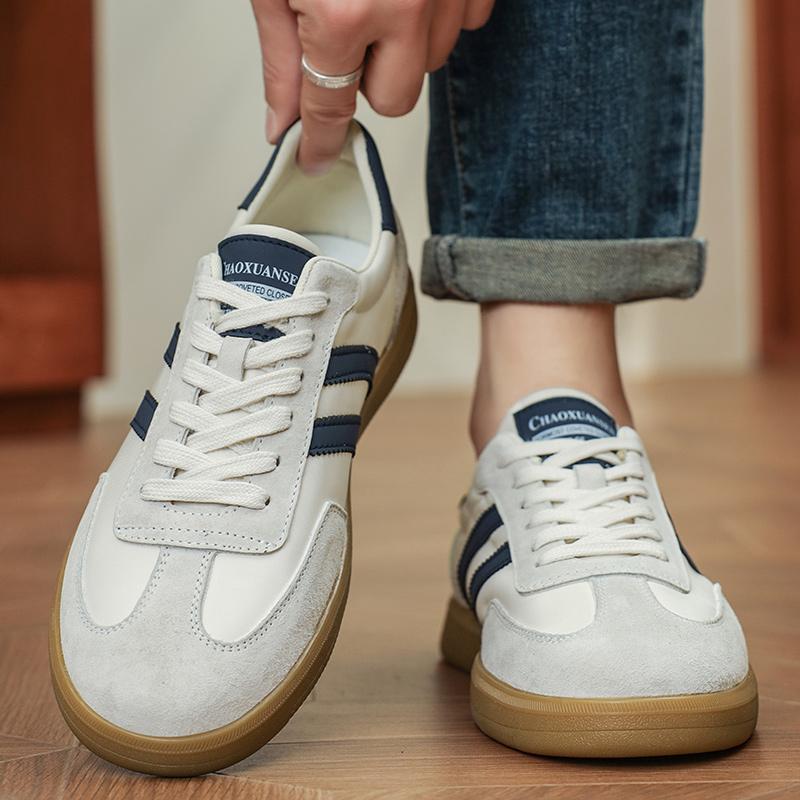 Fashion All-match Skate Shoes Men New Arrival Mens Sneakers Lace-Up Men Comfortable Casual Shoes Leather Flats Men's Walking Footwear