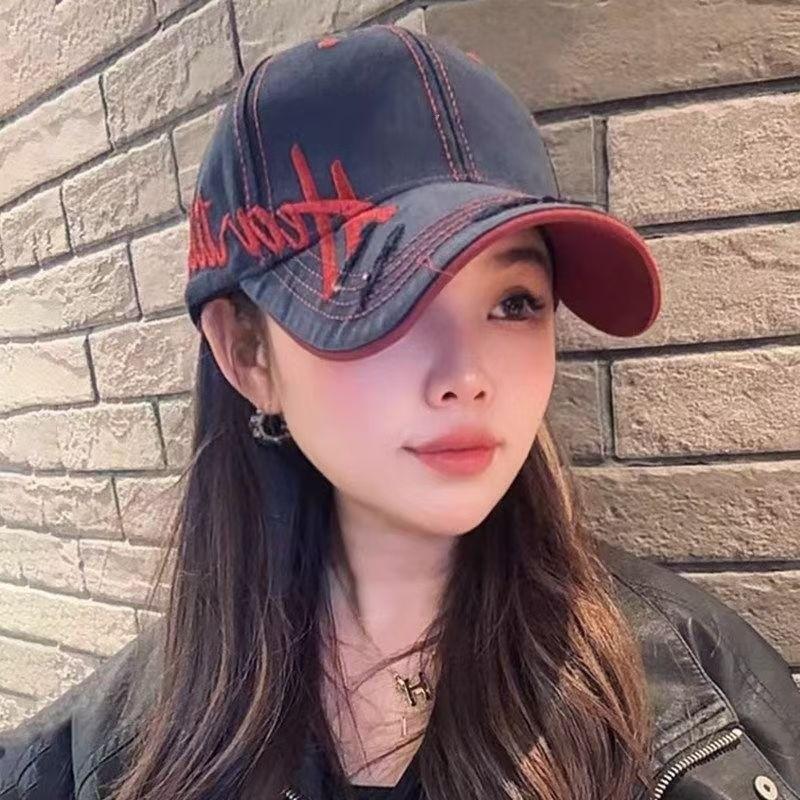 Embroidered Baseball Hat With Adjustable Strap For Casual Sun Shade