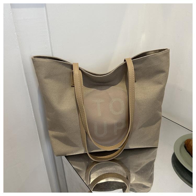 

Большая вместимость осенний алфавит холст мода одно плечо пригородный повседневный тоут одно плечо сумка женская