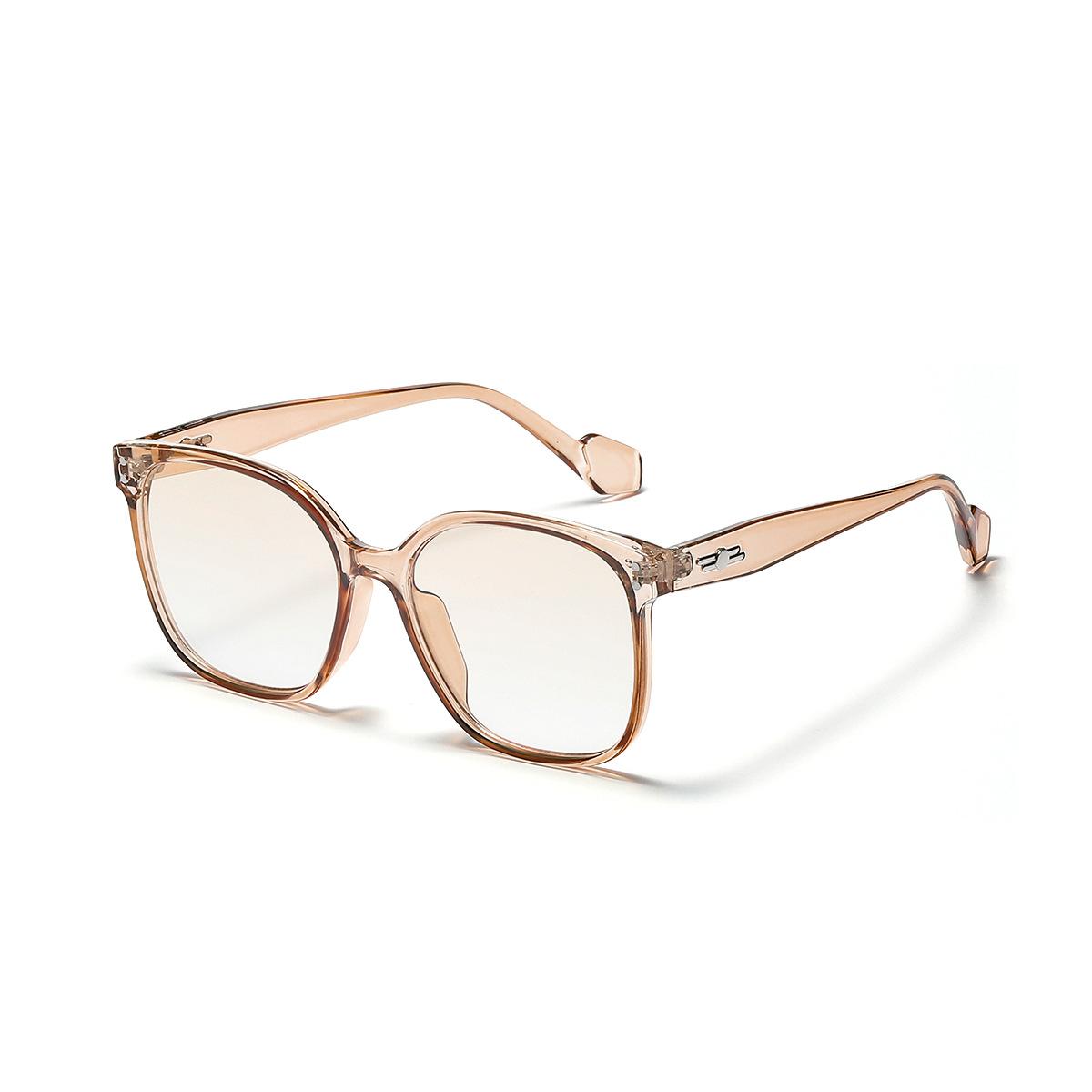 

Square Large-Frame Glasses, Face-Covering Plain Glasses, Retro Sunglasses For Women, Trendy Sunglasses For Men