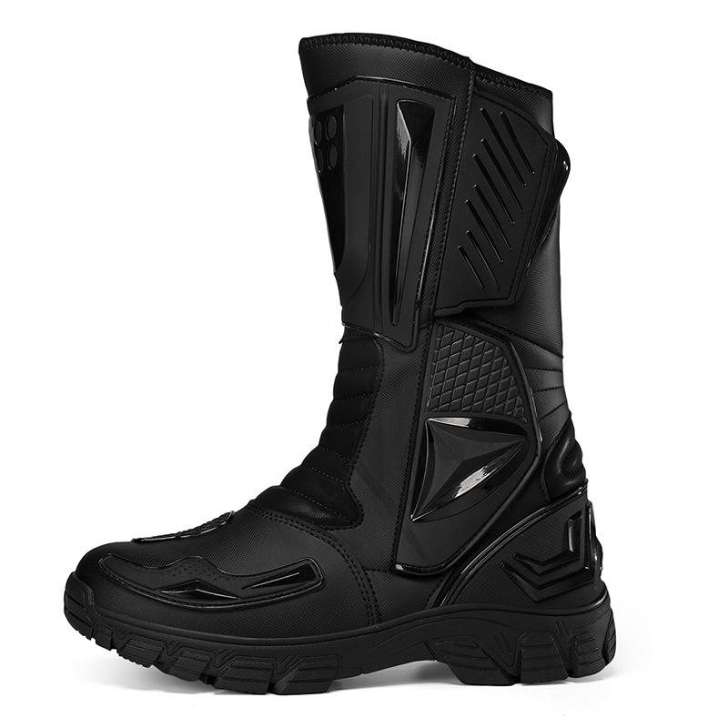New Style High-top Mens Motorcycle Riding Boots Anti-slip Anti-scratch Motorcycle Racing Off-road Race Track Racing Boots