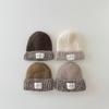 Kids Winter Knitted Beanie with Ear Flaps Thermal Thick Warm Toddler Cap Versatile Simple Stretchable Hat Children's Ear Warmer