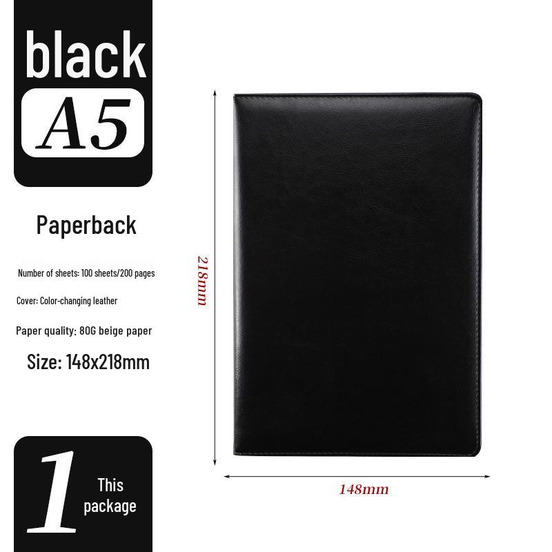A5 Custom Imitation Leather Notebook Gift Set - Customizable Creative Journal