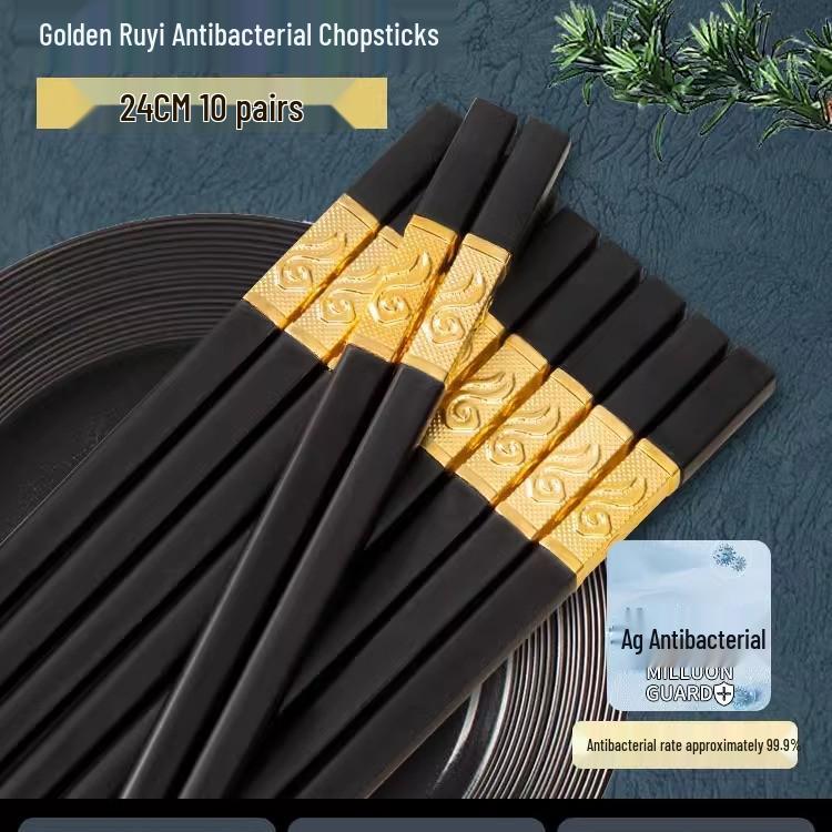 

Premium 2023 Non-Slip, High-Temp Resistant Alloy Chopsticks for Household or Hotel Use