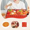 Pizza Party Toy Play Set Wooden Set,Pretend Kitchen Accessories Pretend Food Educational