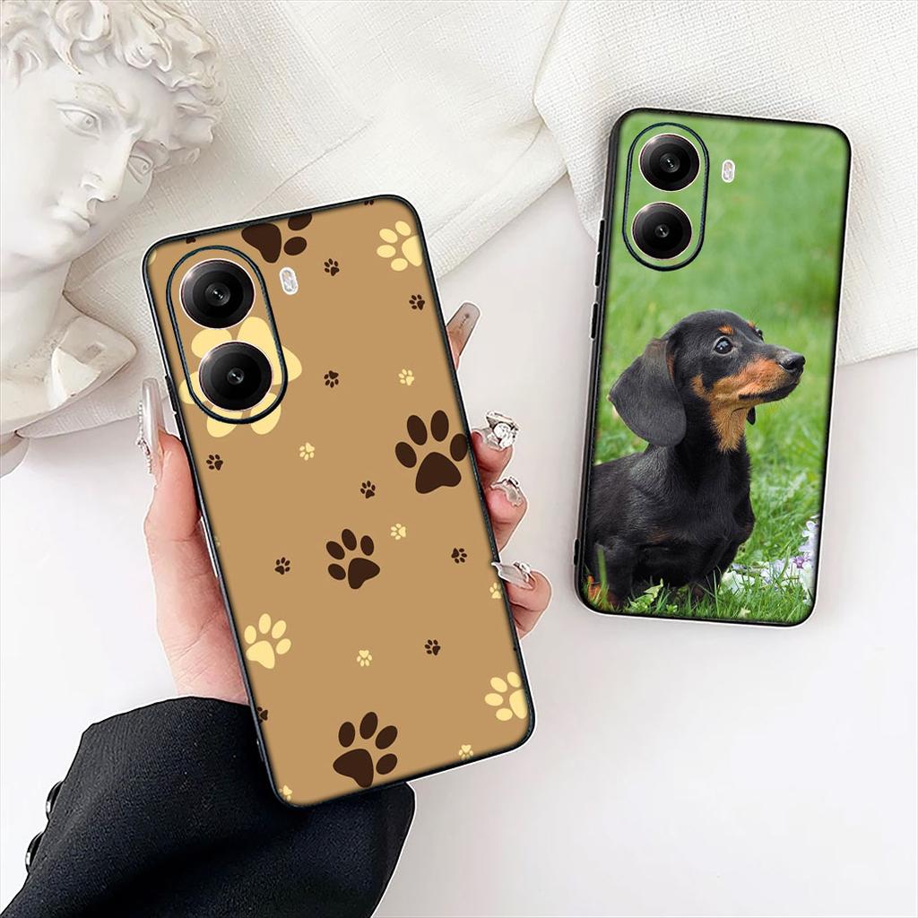Paw Dachshund Dog Phone Case for Samsung Galaxy S22 S21 S20 FE Ultra Plus A35 A36 A37 A33 A34 A04 A71 Protective Cover