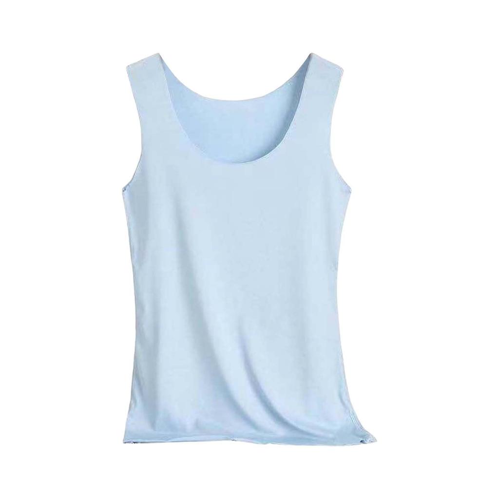 Women's Color Tank Top Seamless Silk Undershirt Sleeveless Shirt