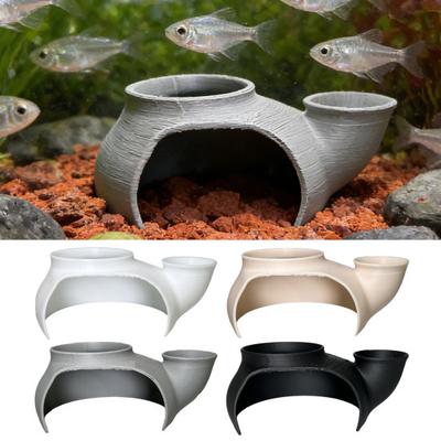 Aquarium Unterwasserhöhle 3D-gedruckt unter Kies Tunnel Versteck Fischbecken Dekoration