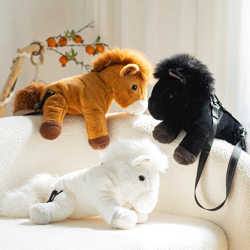 Thousand-Mile Horse Backpack: 2026 Year of the Horse Plush Pony Mascot Toy