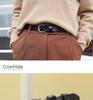 Women's Genuine Leather Black Thin Belt - Retro Fashion Accessory for Jeans