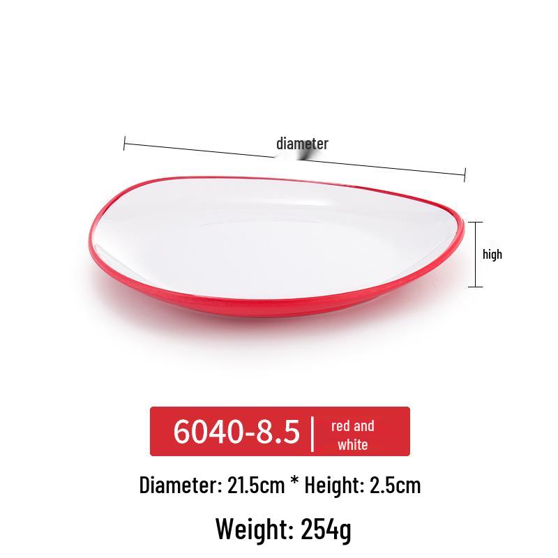 Melamine Porcelain Triangular Plate for Hot Pot & BBQ Restaurant Use