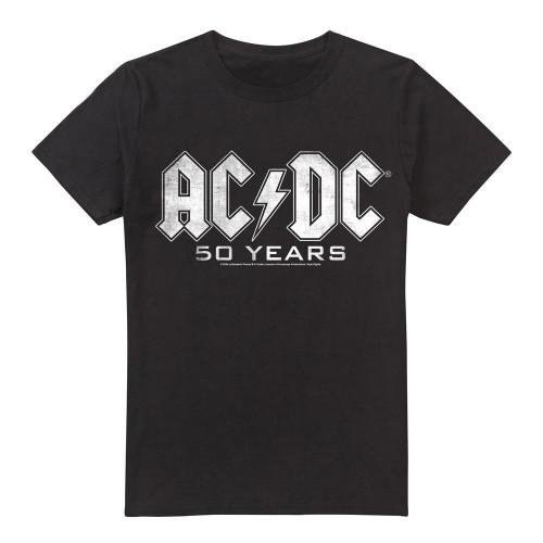 AC/DC Mens 50 Years Logo T-Shirt