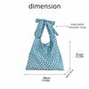 Prined Floral Pattern Canvas Bag Lightweight Handbags Fashion Tie Bow Shoulder Bag  Outdoor