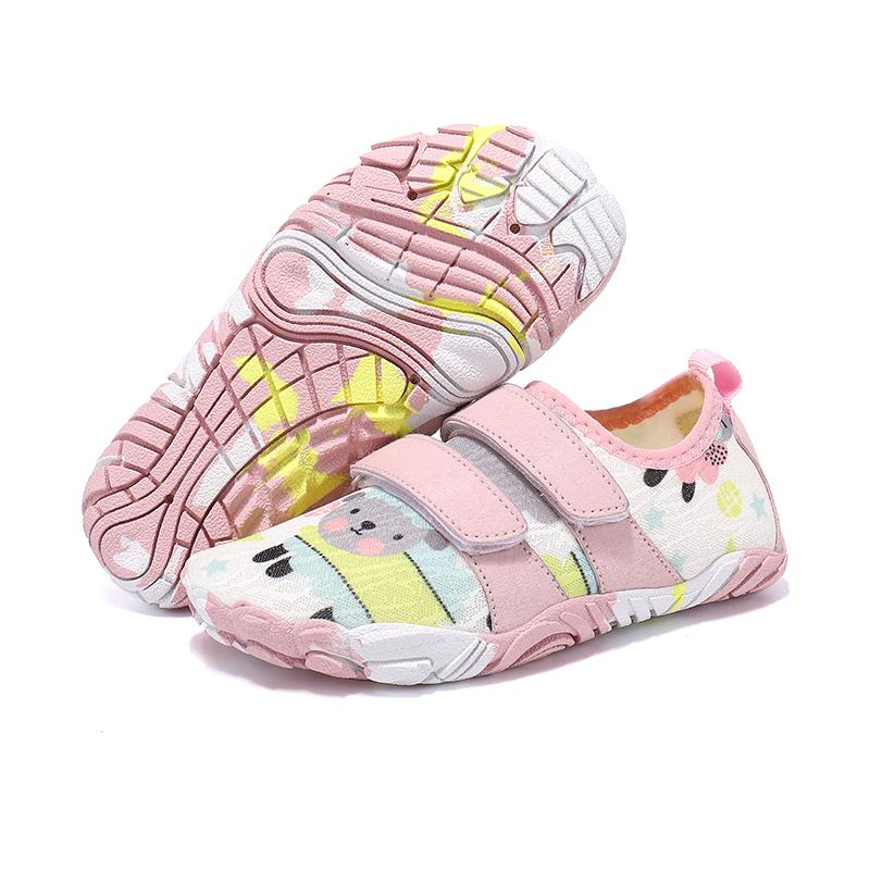 

Quick-Dry Kids Aqua Shoes Anti-Slip Lightweight Water Sneakers Breathable Barefoot Beach Wading Shoes for Surfing Diving 25 розовый