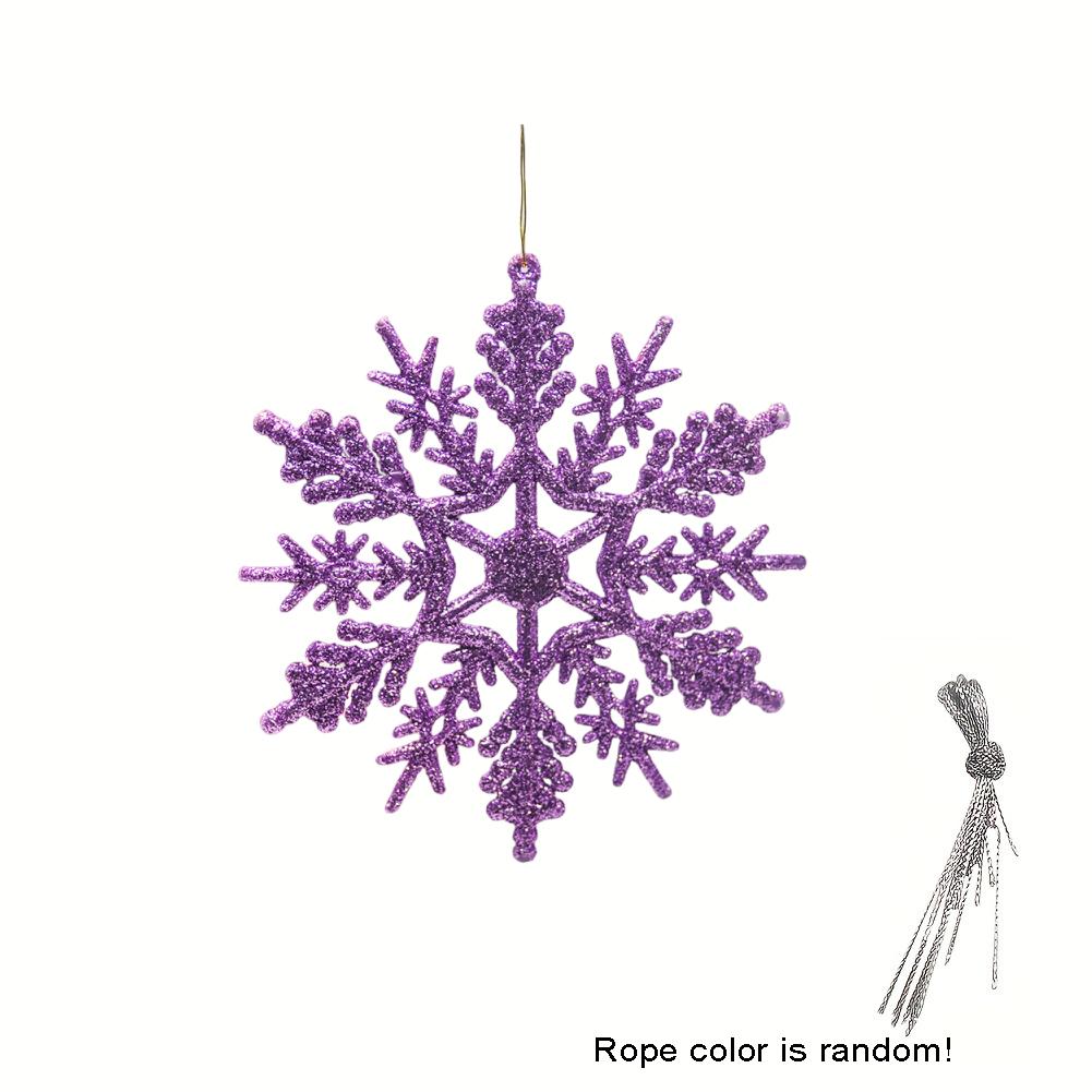 12pcs Christmas Snowflake Ornaments, Plastic Snowflake, Glitter SnowFlakes, Xmas Tree Pendant, Snowflake for Christmas Tree