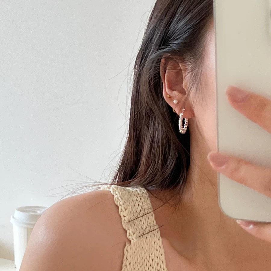 Xiaomi 925 Sterling Silver Vintage Square Earrings For Women  Shinning Stone Earring Jewelry Prevent Allergy Party Accessories Gift