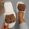 Fashion Cute Plush Home Slippers for Women Soft Sole Fluffy Furry House Shoes Woman Indoor Cozy Non Slip Warm Winter Slippers Pantuflas