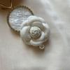 Black Brooch Fabric Camellia Flower Brooch Bow Tie Ladies College Style Shirt Collar Pins Vintage Wedding Party Brooches For Wom