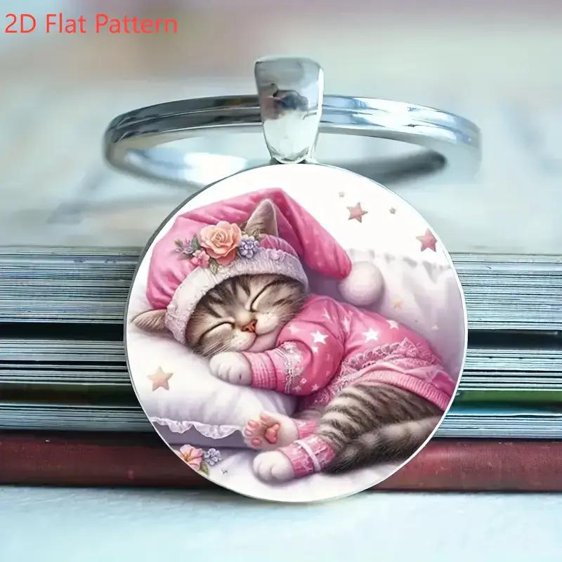 

Fashion Alloy Keychain Pendant Round Metal Key Ring One Size