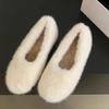 Winter Women's Keep Warm Plus Velvet Flats New Fashion Fur Slip On Casual Shoes for Women Light Walking Shoes Zapatos De Mujer