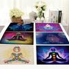 Meditation Theme Seven Chakra Place Mat Bohemian Linen Placemat Home Decor Coaster Cup Pad Kitchen Dining Table Mats