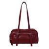 Klassische PU-Reisetasche mit doppelten Griffen und Fronttasche mit Reißverschluss Stilvolle Damen-Schultertasche
