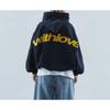 Women's Angel Print Retro Hip Hop Oversized Hoodie Jacket