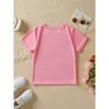 European sizes Girls Summer Short Sleeve T-Shirt with I WAS NOW Lettering Star Heart Applique Short Sleeve Round Neck Casual Blouse