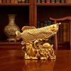 Elegant Arowana Fish Sculpture with Fengshui Symbolism Alloy Animal Figurine Ornament for Office Living Room Decoration
