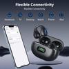 Open Ear Bone Conduction Headphones Bluetooth 5.3 Wireless Open Clip Ear Earbuds Built-in Mic with Ear Hooks 60 Hours Playtime Sport Earphones IPX7
