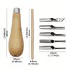 Sada řezbářských nástrojů pro linoryt s 5 čepelemi, DIY nástroj na řezání linorytových desek, Stamp carving tool accessories, Umělecké a sochařské potřeby